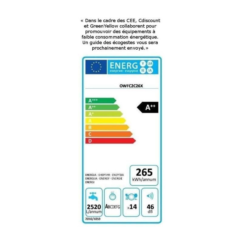 lave vaisselles whirlpool owfc3c26x — free download